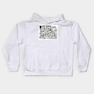 St Paul Map Kids Hoodie